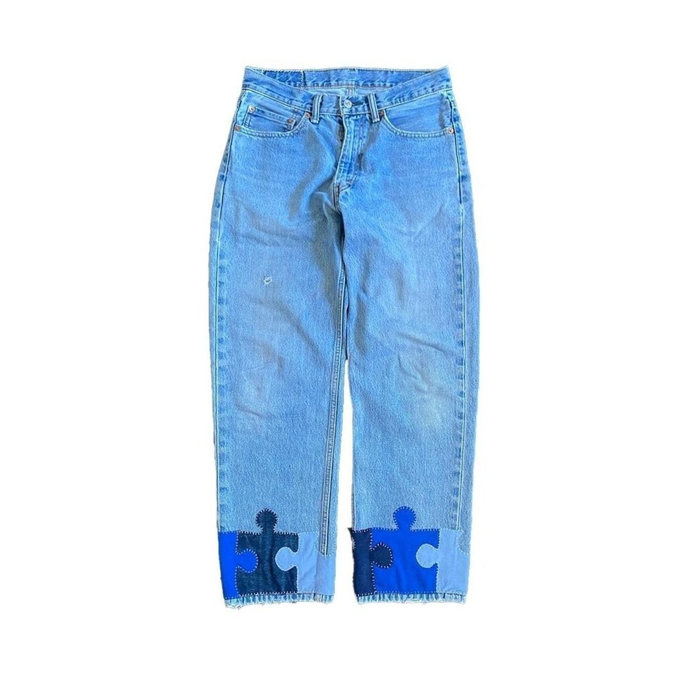 VintageHand sewn puzzle denim